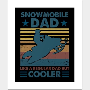 Vintage Snowmobile Dad Like A Regular Dad Posters and Art